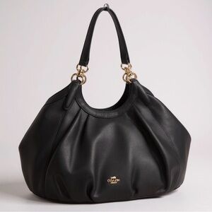 Coach Lily Black Leather Shoulder Bag